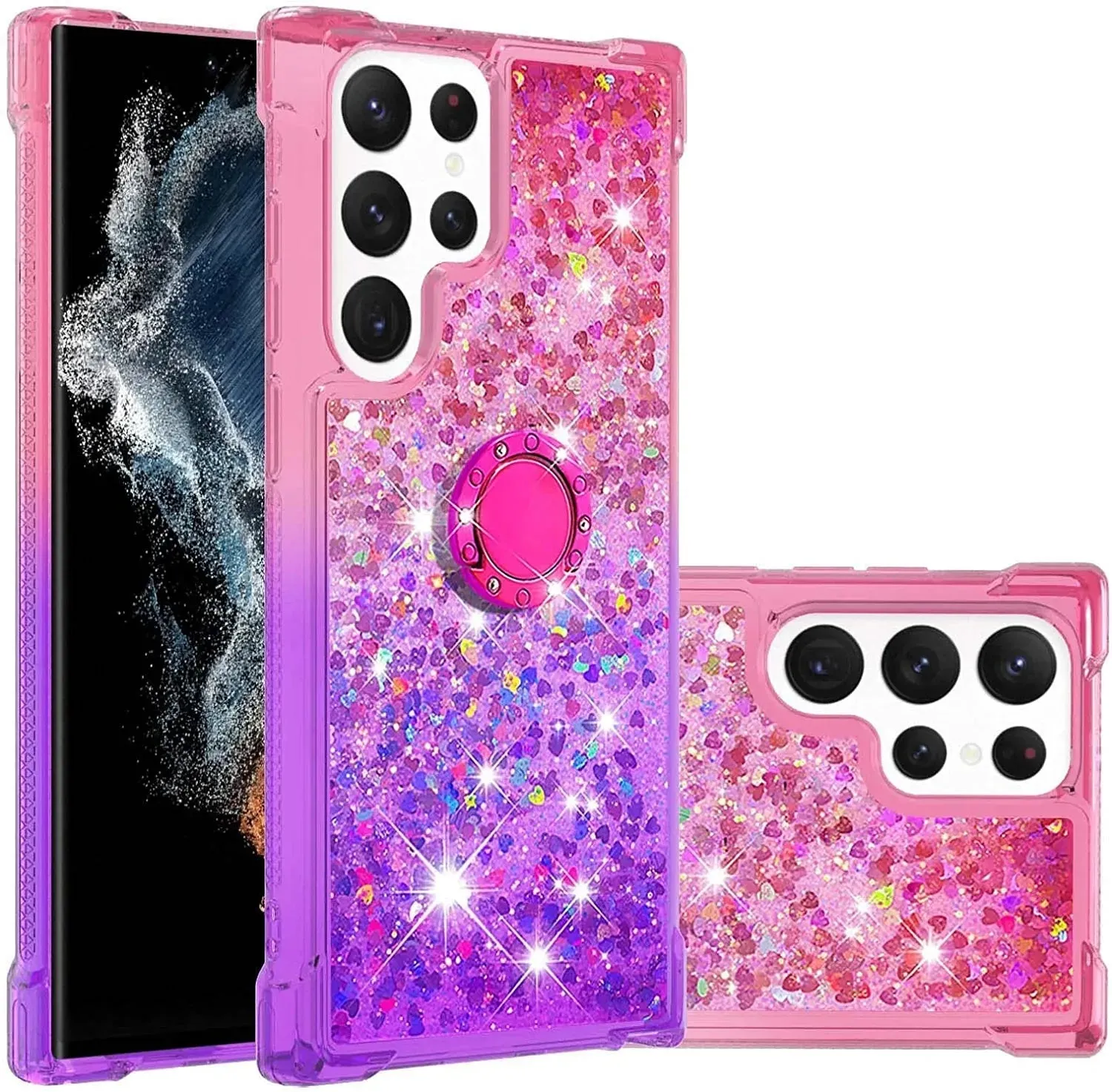 Galaxy S23 Plus Gradient Quicksand Glitter Bling Case