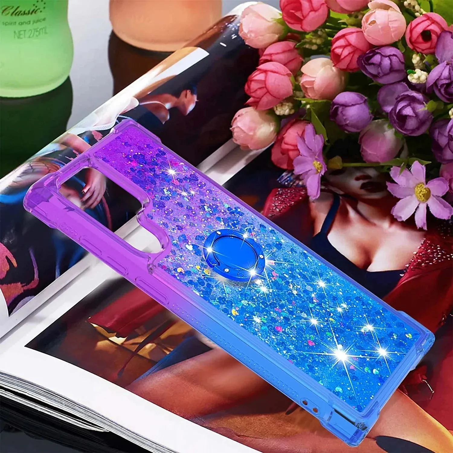 Galaxy S23 Plus Gradient Quicksand Glitter Bling Case