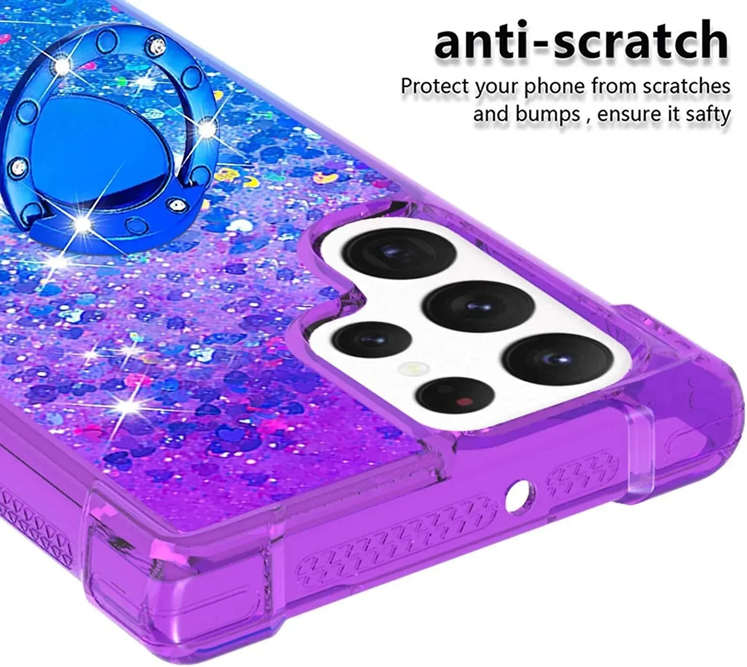 Galaxy S23 Plus Gradient Quicksand Glitter Bling Case
