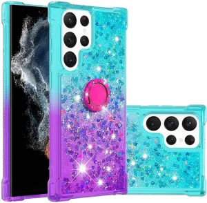 Galaxy S23 Plus Gradient Quicksand Glitter Bling Case