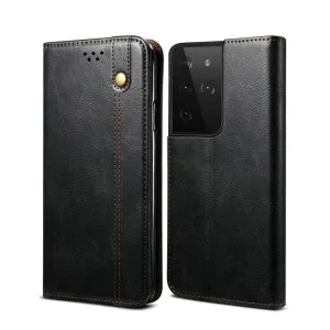 Galaxy S23 Ultra Leather Texture Magnet Book Cover