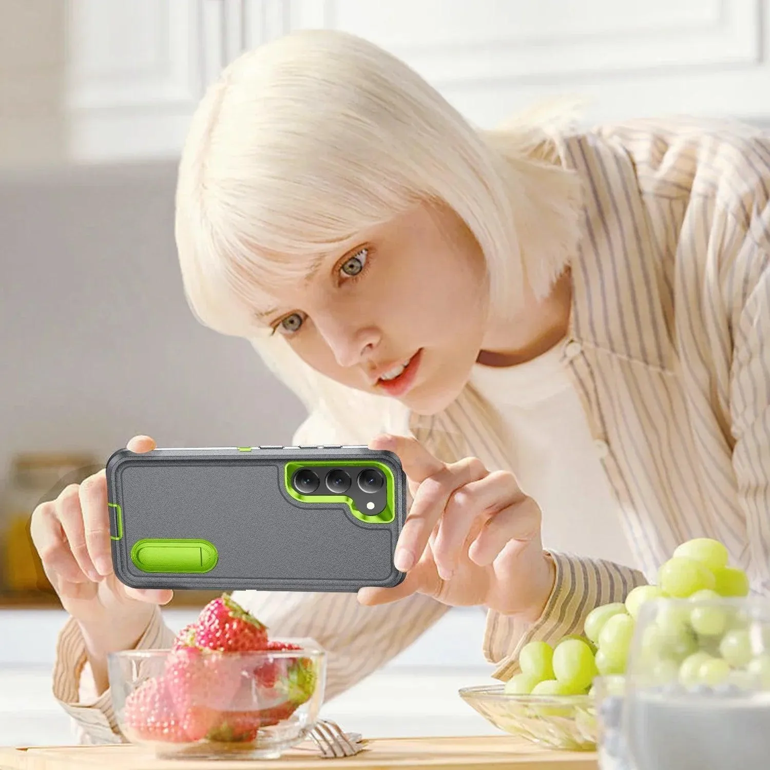 Galaxy S24 Ultra Anti-Dust Kickstand Rugged Case