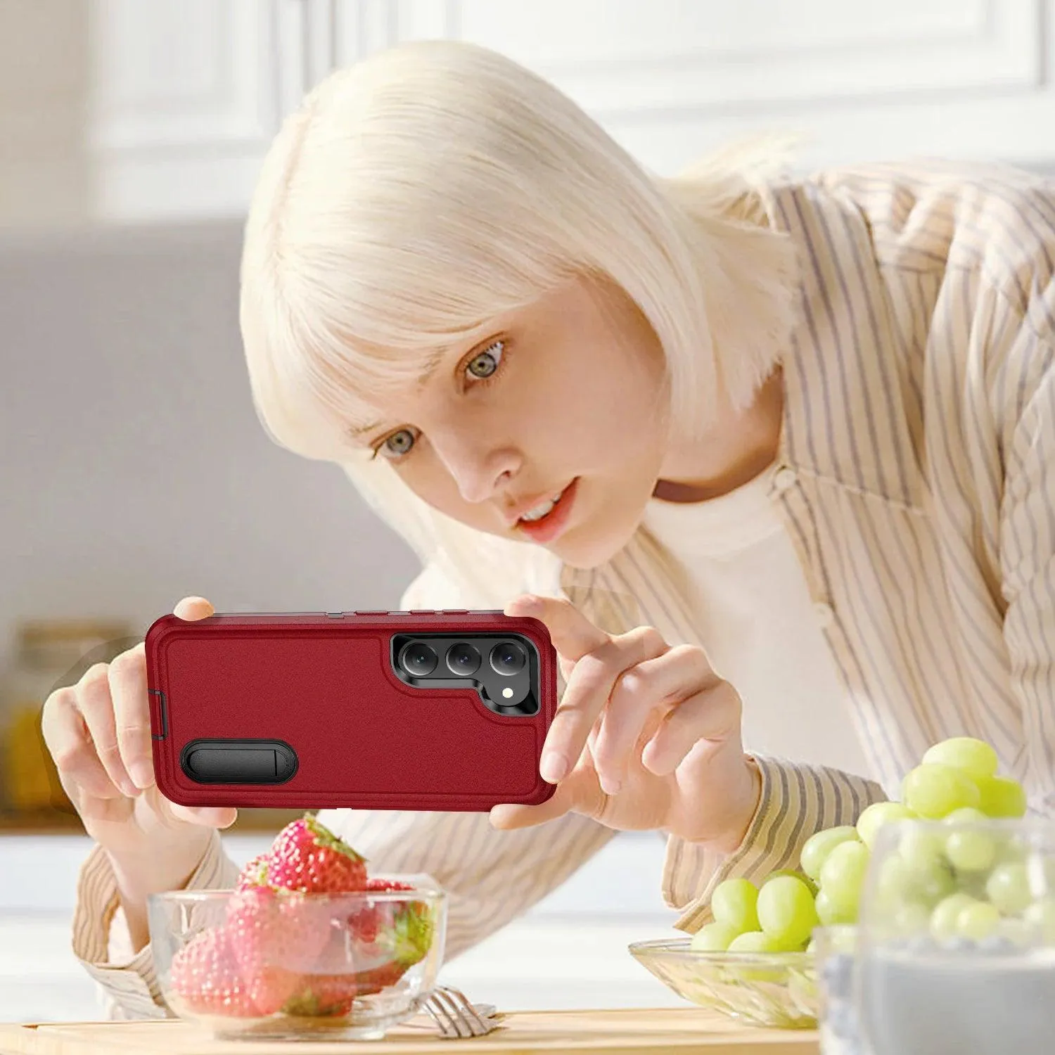 Galaxy S24 Ultra Anti-Dust Kickstand Rugged Case