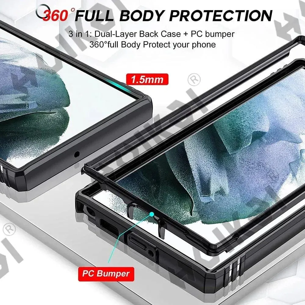 Galaxy S24 Ultra Heavy Duty Ring Kickstand Cover
