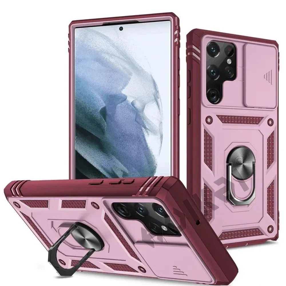 Galaxy S24 Ultra Heavy Duty Ring Kickstand Cover