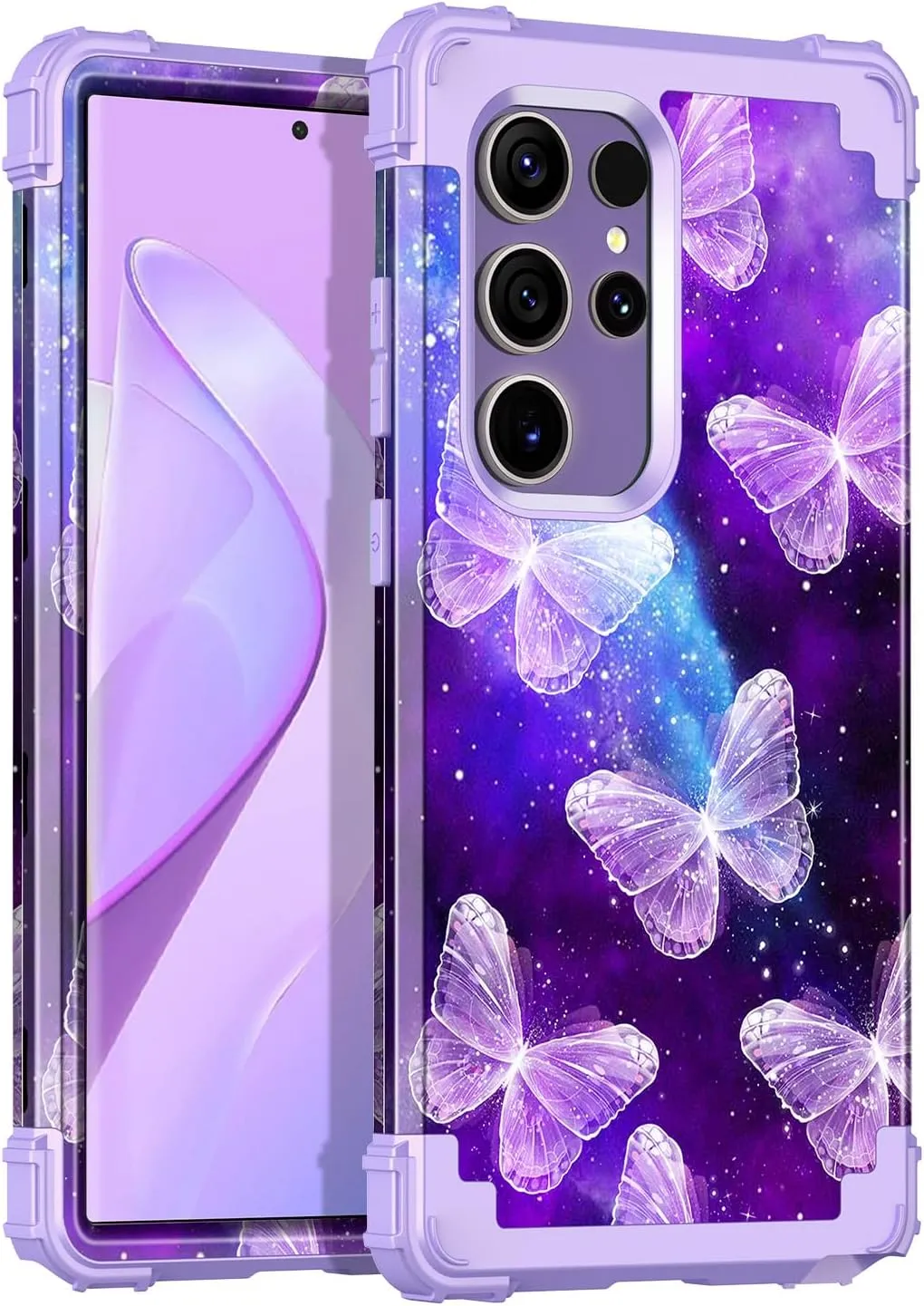Galaxy S24 Ultra Heavy Duty Shockproof Full Protection Flower Case
