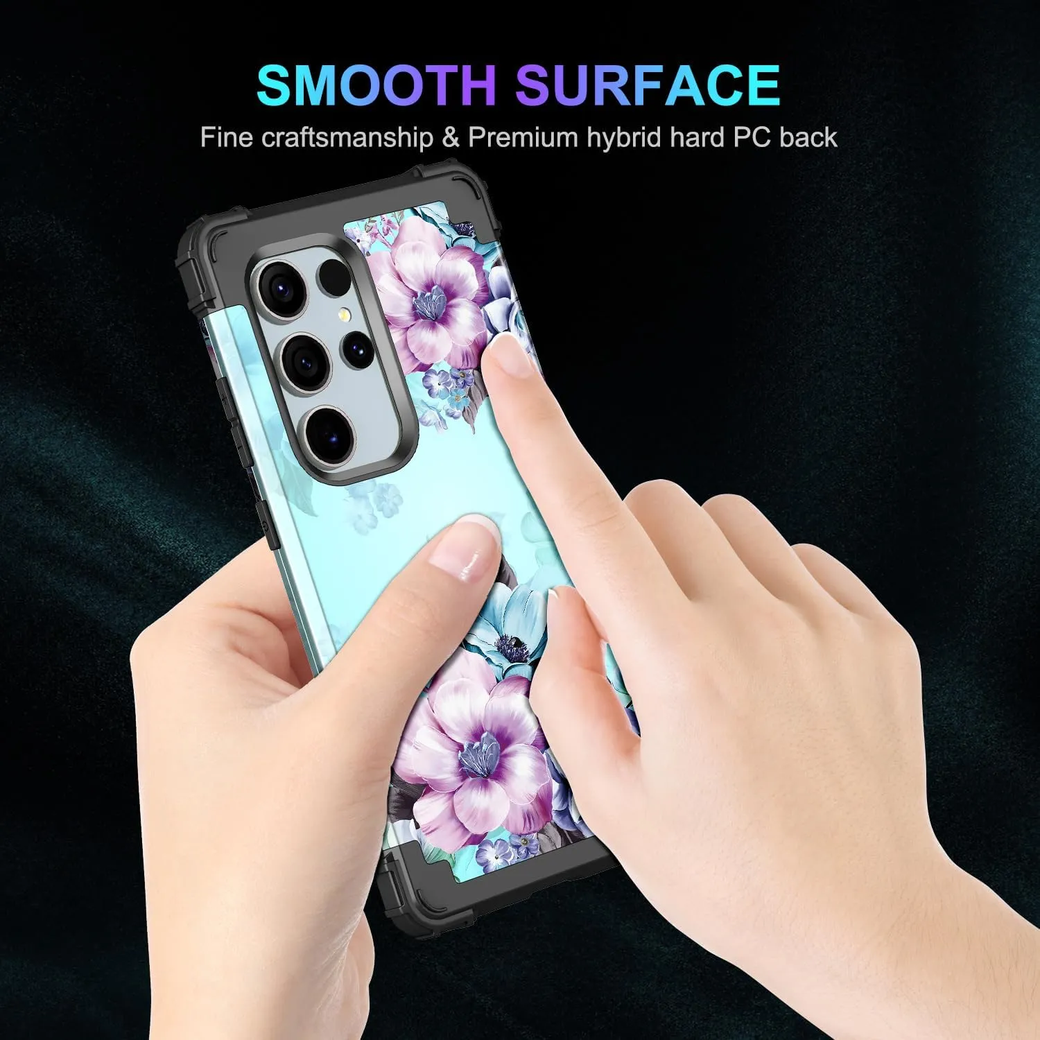 Galaxy S24 Ultra Heavy Duty Shockproof Full Protection Flower Case