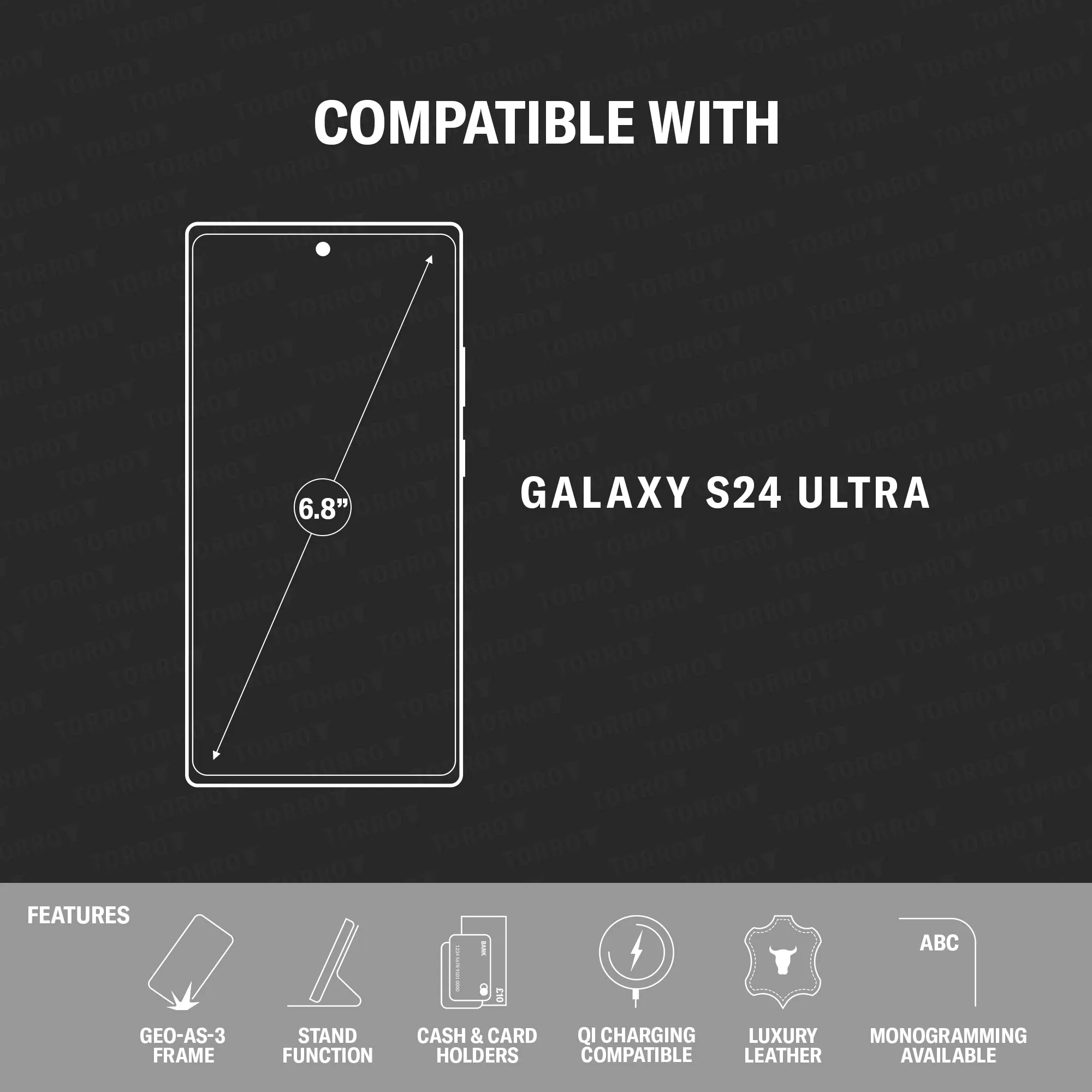 Galaxy S24 Ultra Leather Case (with Stand Function)