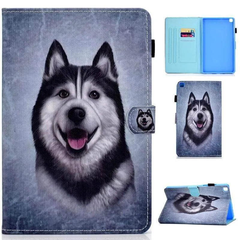 Galaxy Tab A7 Lite T220 T225 Cartoon Leather Stand