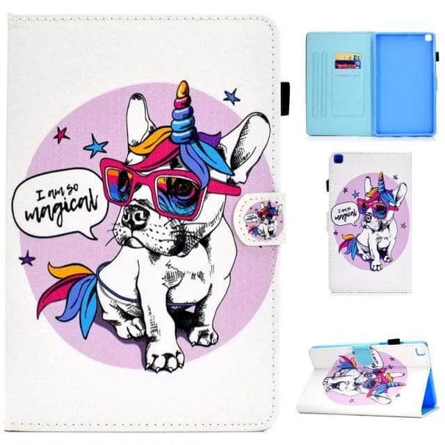 Galaxy Tab A7 Lite T220 T225 Cartoon Leather Stand