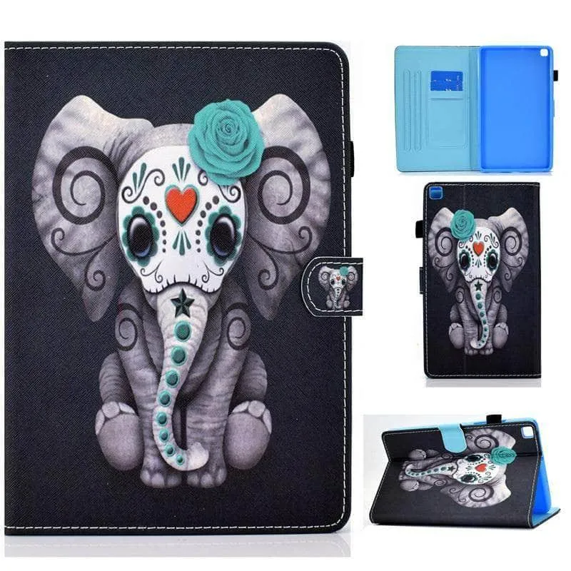 Galaxy Tab A7 Lite T220 T225 Cartoon Leather Stand