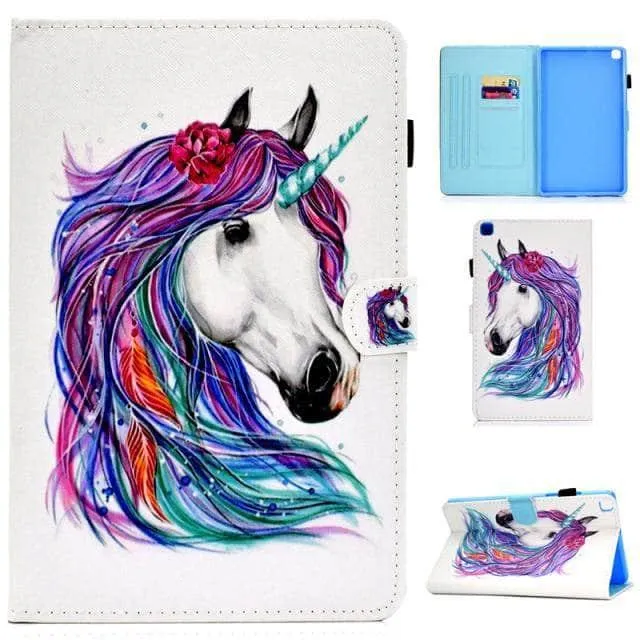 Galaxy Tab A7 Lite T220 T225 Cartoon Leather Stand