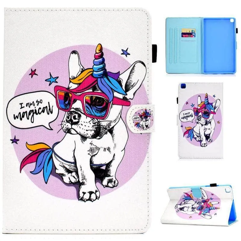 Galaxy Tab A7 Lite T220 T225 Cartoon Leather Stand