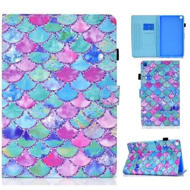 Galaxy Tab A7 Lite T220 T225 Cartoon Leather Stand
