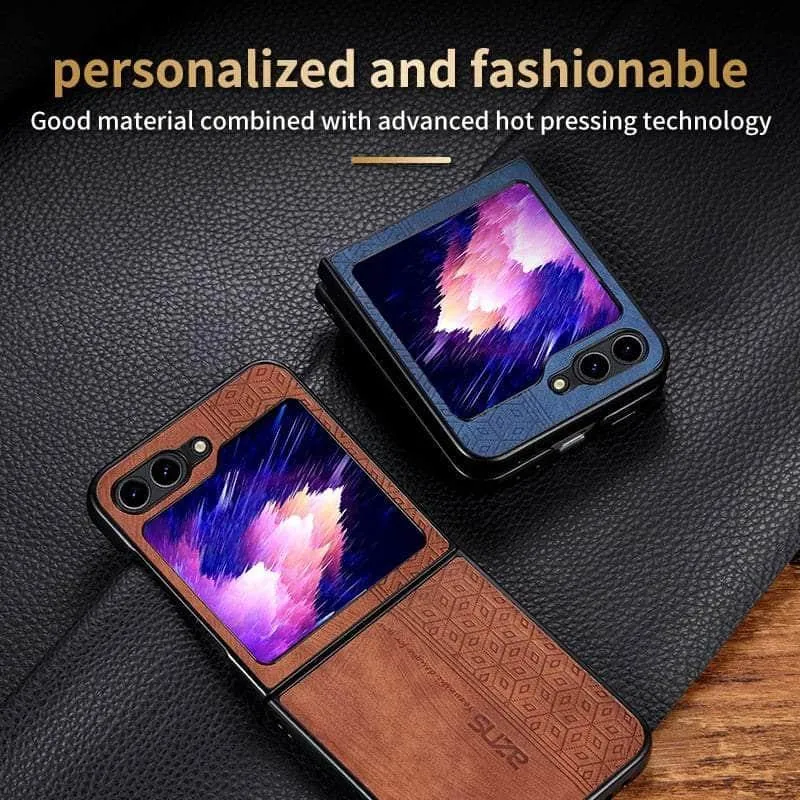 Galaxy Z Flip 5 Shockproof Protective Leather Cover