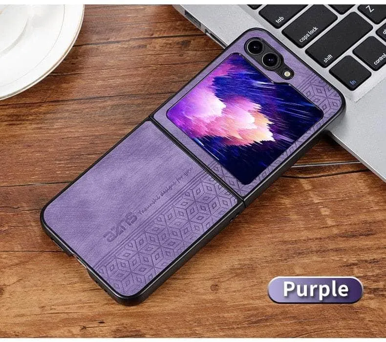 Galaxy Z Flip 5 Shockproof Protective Leather Cover