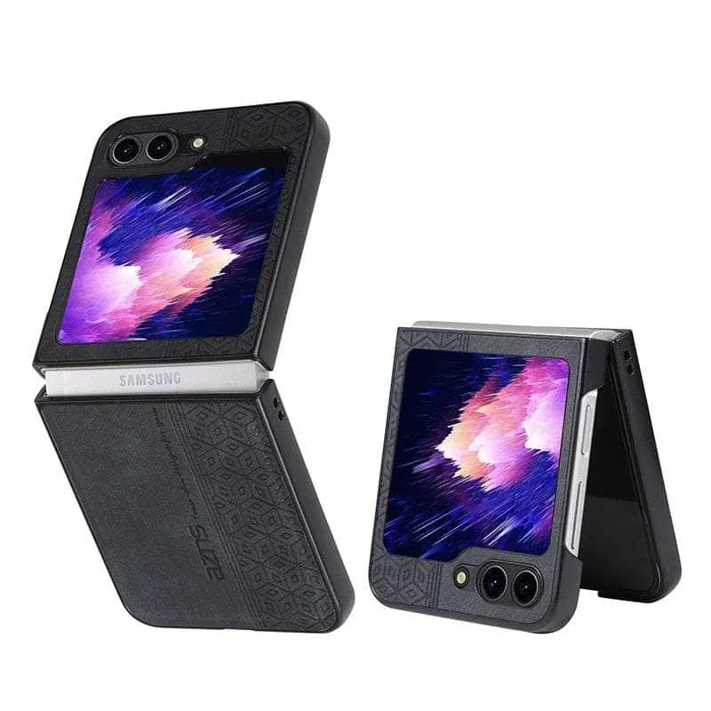 Galaxy Z Flip 5 Shockproof Protective Leather Cover