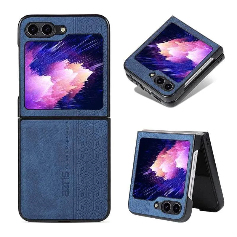 Galaxy Z Flip 5 Shockproof Protective Leather Cover