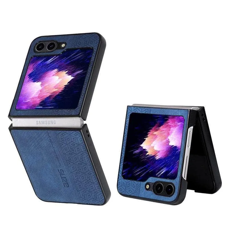 Galaxy Z Flip 5 Shockproof Protective Leather Cover