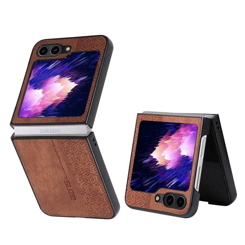 Galaxy Z Flip 5 Shockproof Protective Leather Cover