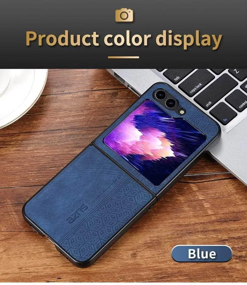 Galaxy Z Flip 5 Shockproof Protective Leather Cover