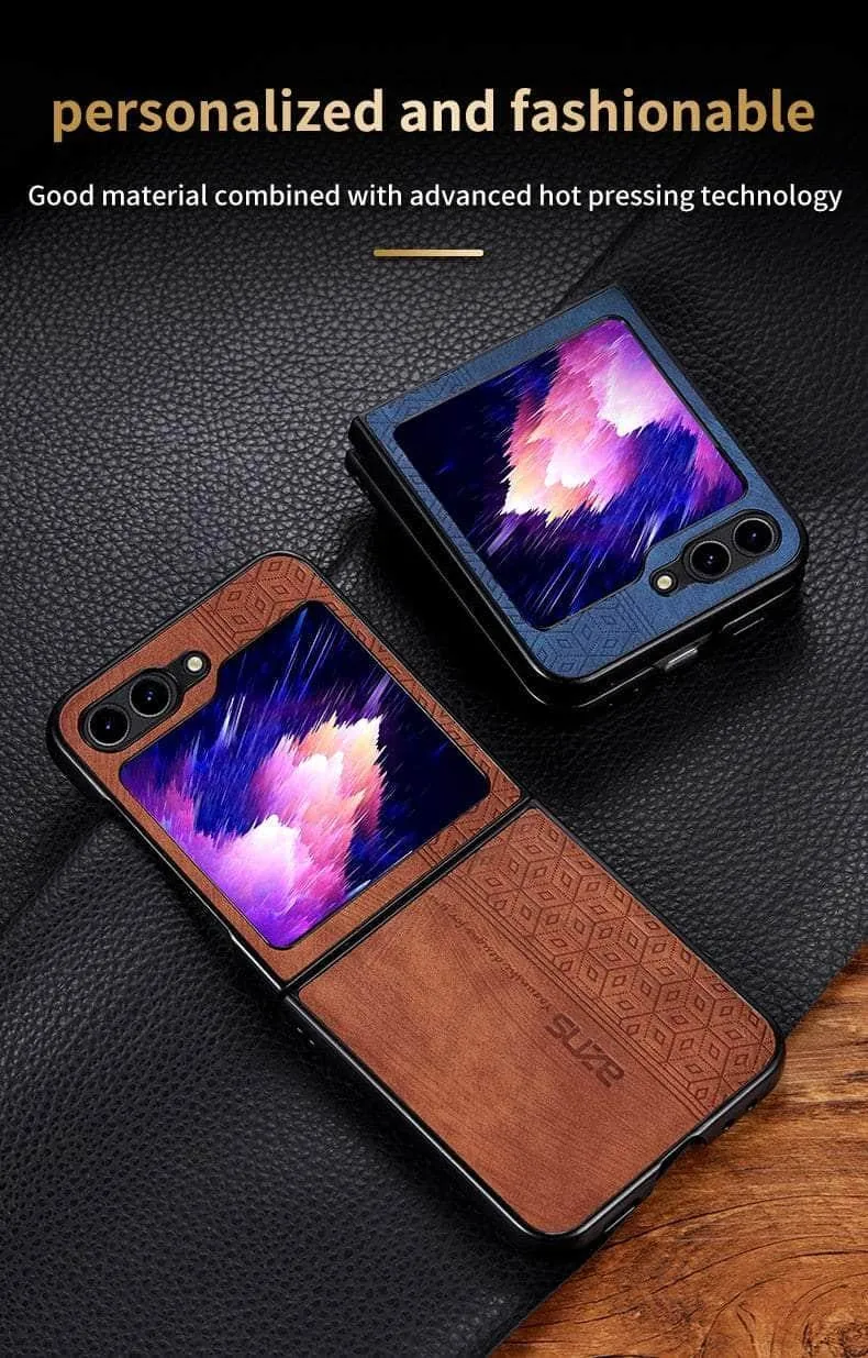 Galaxy Z Flip 5 Shockproof Protective Leather Cover