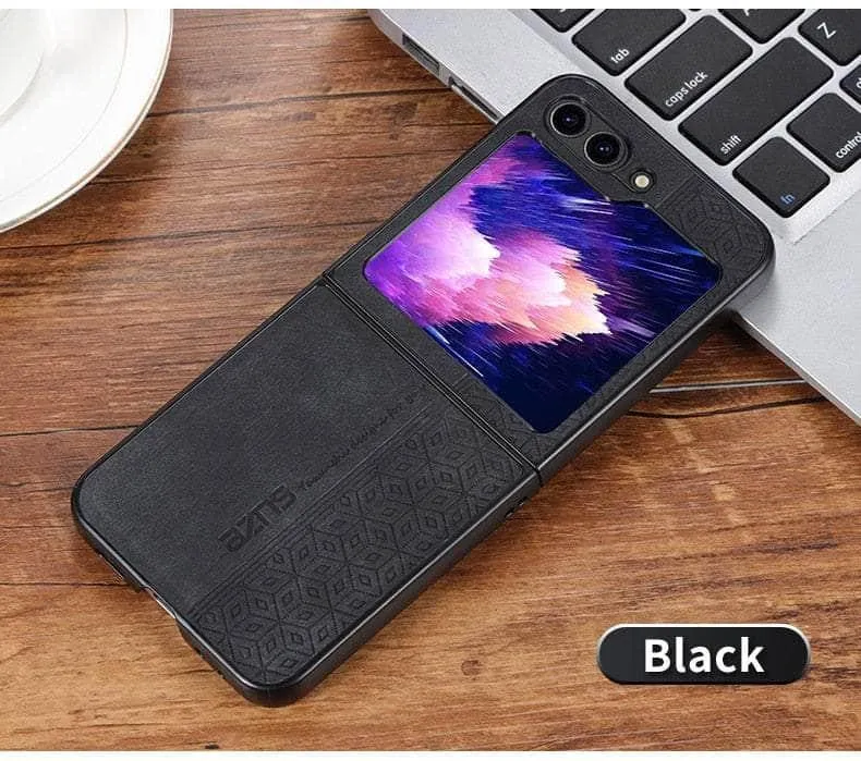 Galaxy Z Flip 5 Shockproof Protective Leather Cover