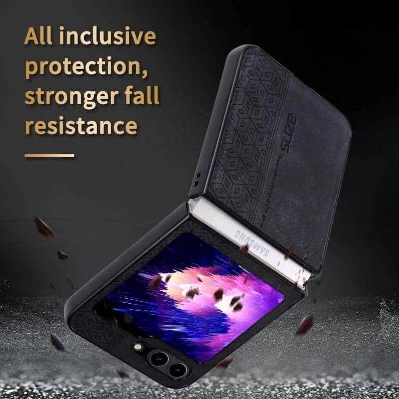 Galaxy Z Flip 5 Shockproof Protective Leather Cover