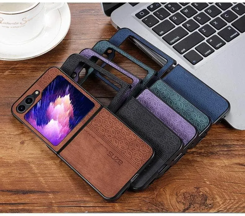 Galaxy Z Flip 5 Shockproof Protective Leather Cover