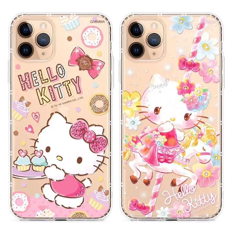 GARMMA Hello Kitty & My Melody & Little Twin Stars Swarovski Crystal Shockproof Soft Back Case Cover