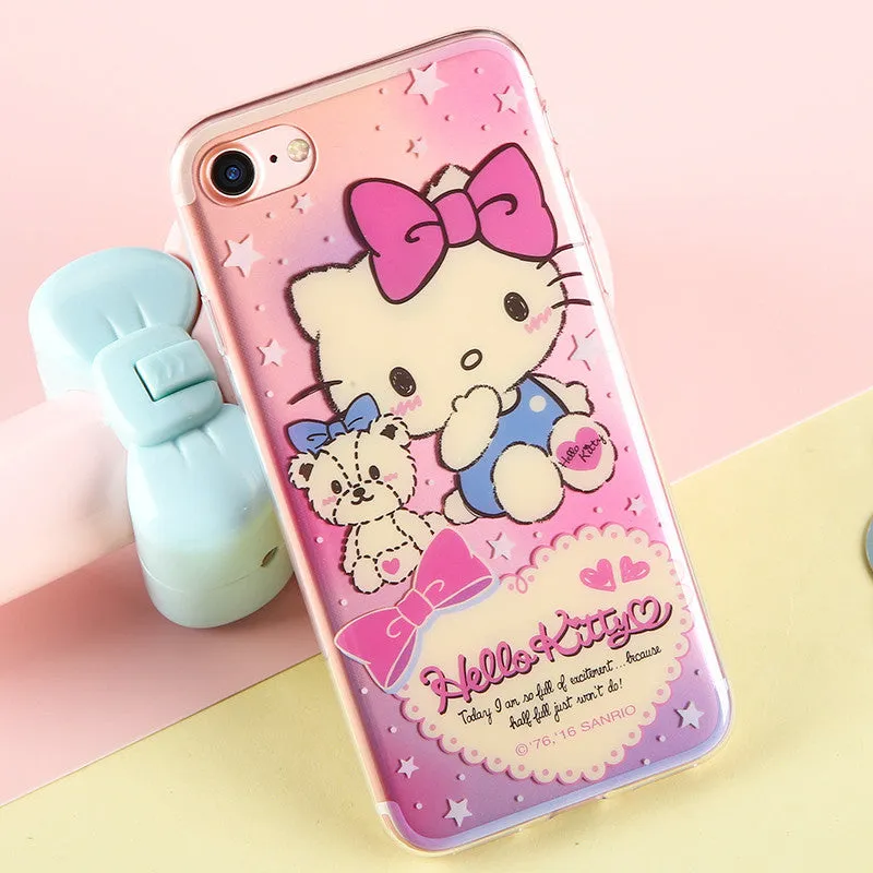 GARMMA Hello Kitty & My Melody & Little Twin Stars Transparent Soft TPU Case Cover