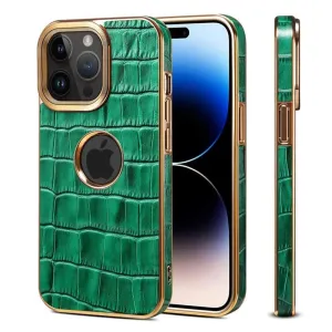 Genuine Leather iPhone 15 Pro 3D Texture Case