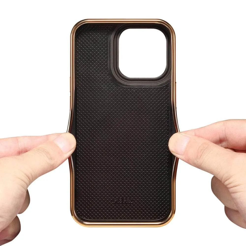 Genuine Leather iPhone 15 Pro Max 3D Texture Case