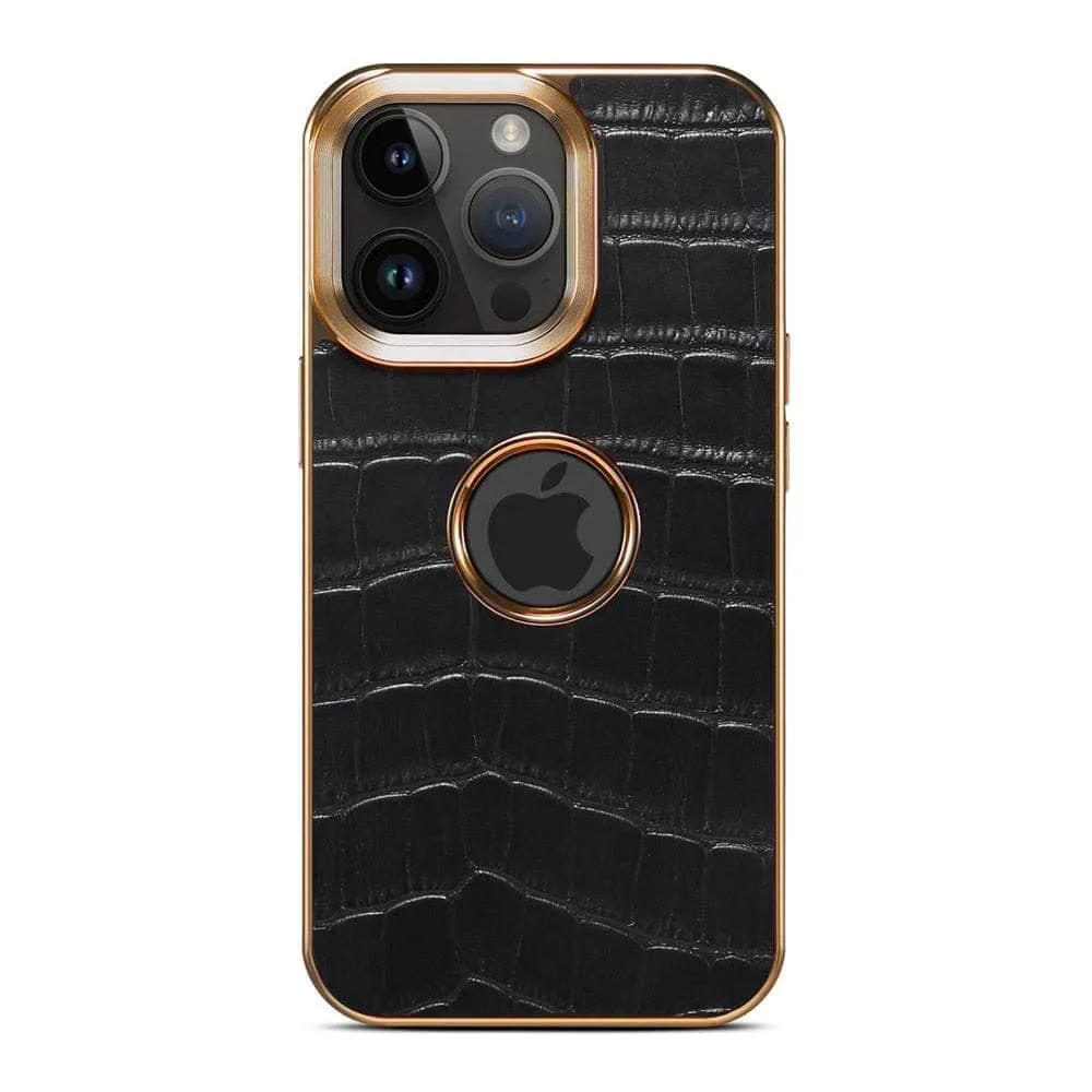 Genuine Leather iPhone 15 Pro Max 3D Texture Case