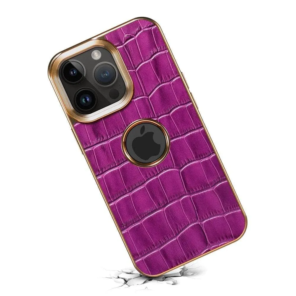 Genuine Leather iPhone 15 Pro Max 3D Texture Case