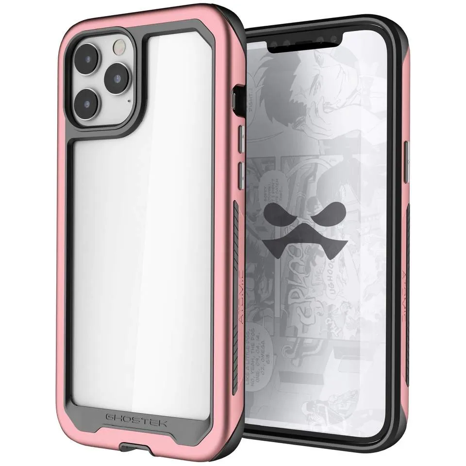 Ghostek Atomic Slim 3 Aluminum Tough Case Cover for Apple iPhone 12 Pro Max - Pink