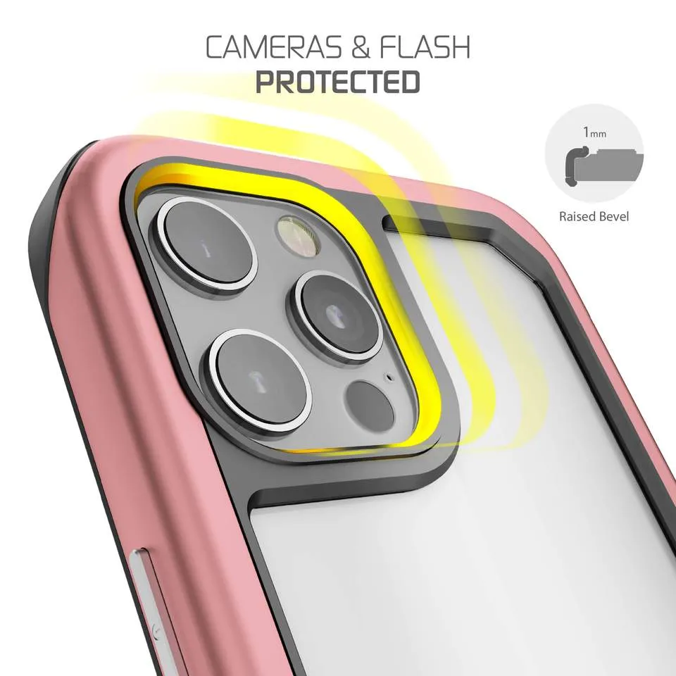 Ghostek Atomic Slim 3 Aluminum Tough Case Cover for Apple iPhone 12 Pro Max - Pink