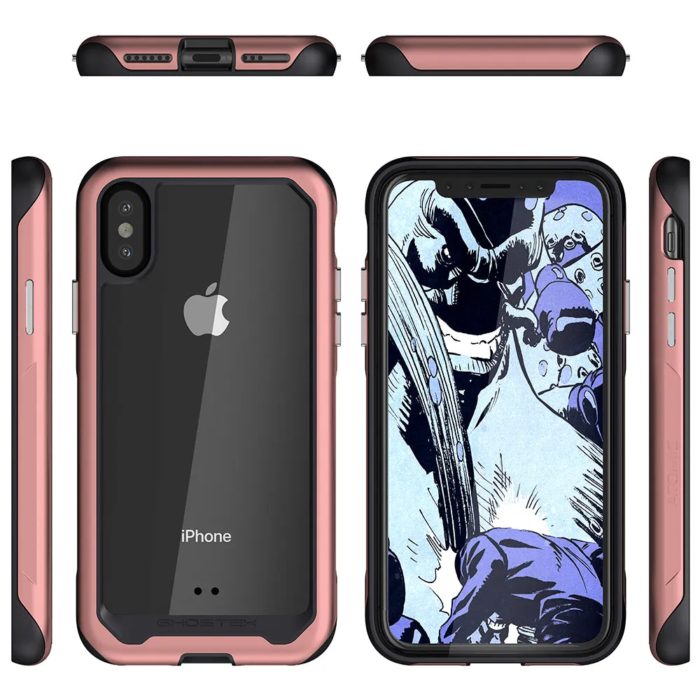Ghostek ATOMIC SLIM2 Aluminum Tough Case Cover for Apple iPhone X / XS - Pink