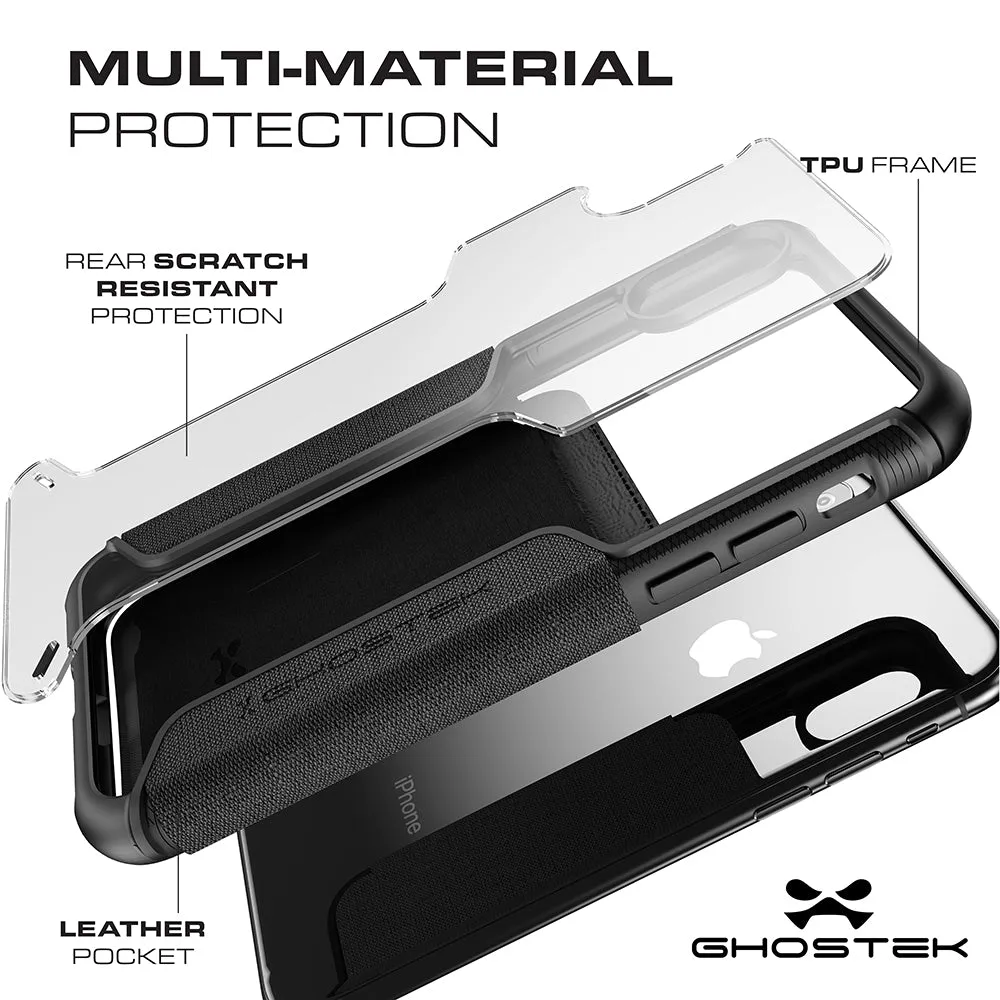 Ghostek EXEC3 Tough Flip Card Wallet Case Cover for Apple iPhone XS Max - Grey