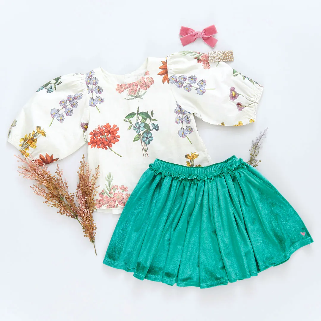 Girls Dana Top - Notebook Botanical