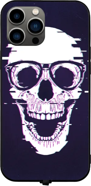 Glitch Skull RGB LED Protective Phone Case for iPhone and Samsung Models