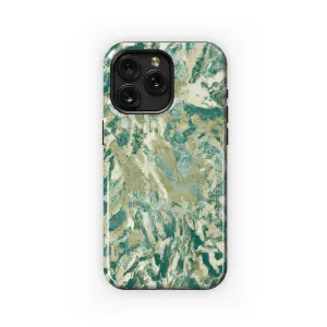 Gold Marble Green Gray Phone Case iPhone Samsung Cover Pixel 3337