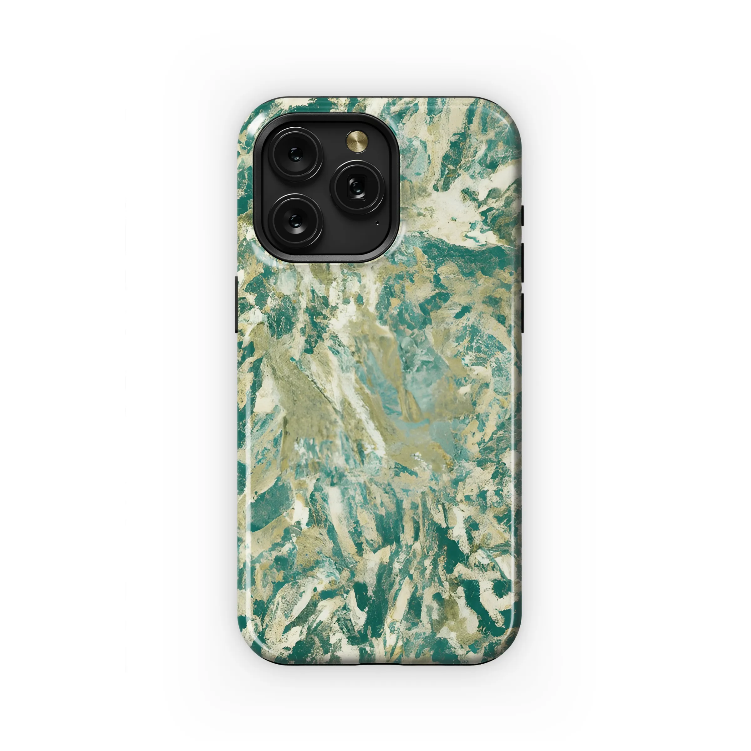Gold Marble Green Gray Phone Case iPhone Samsung Cover Pixel 3337