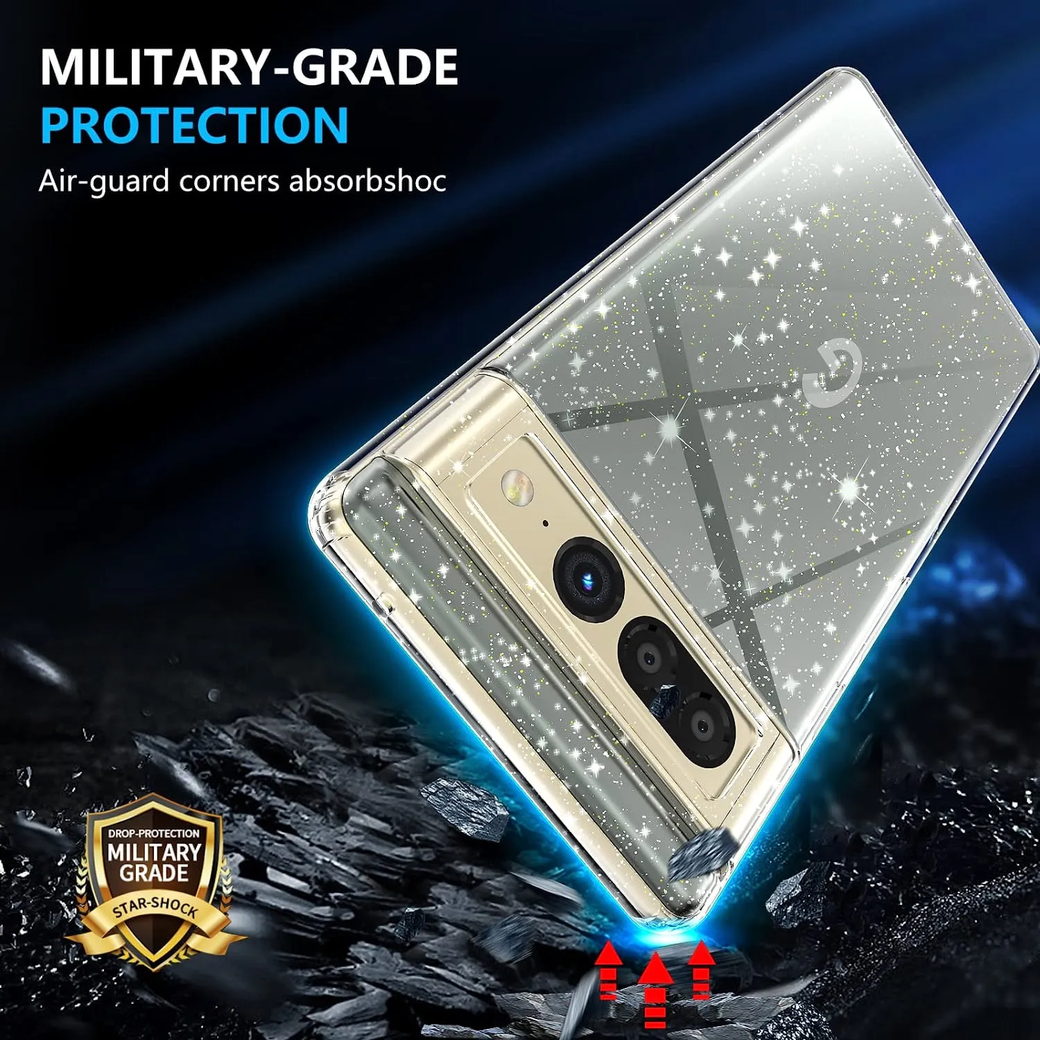 Google Pixel 7 Pro Case Glitter Phone TPU Case