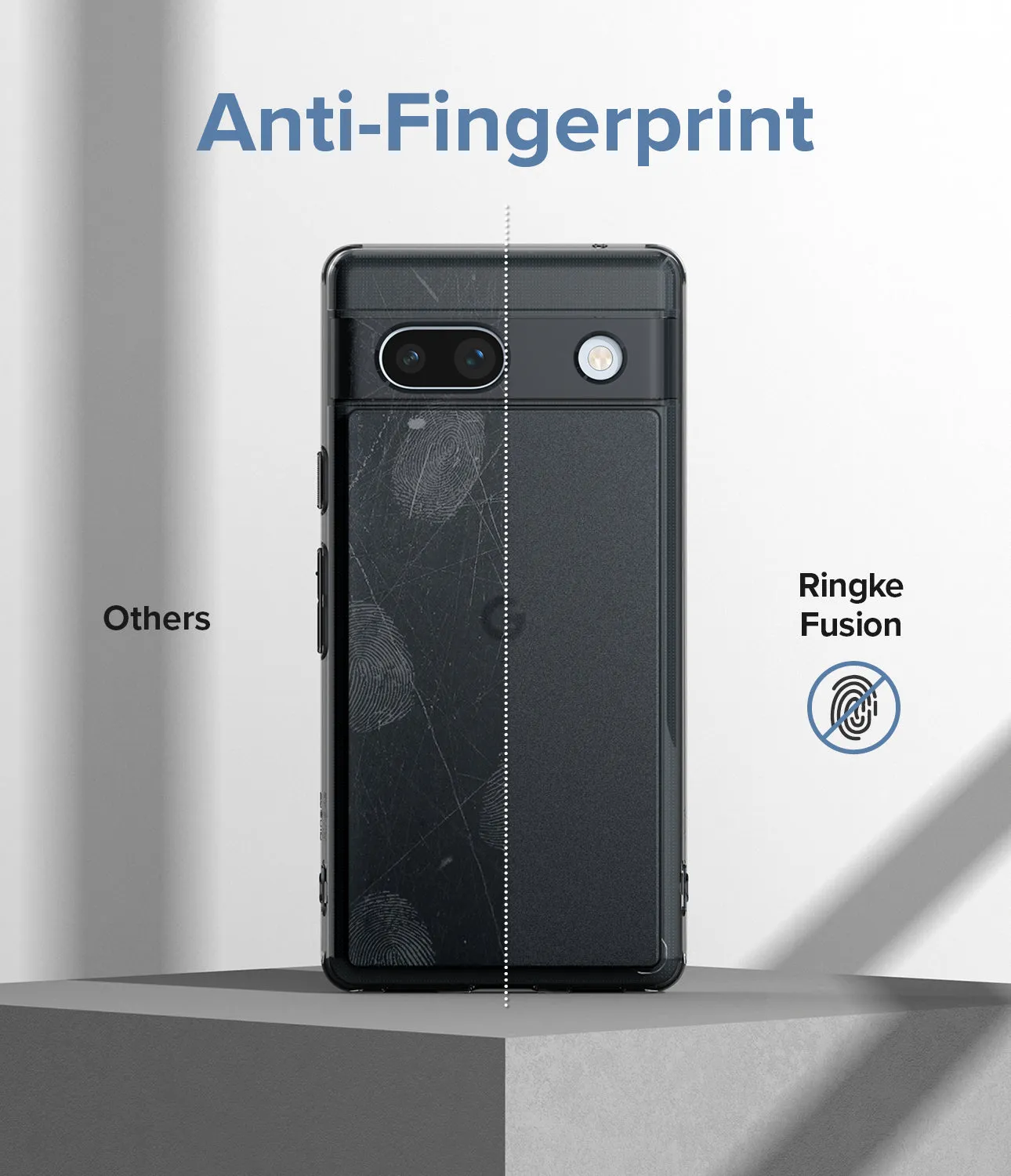 Google Pixel 7a Case Cover | Fusion Series | Matte Smoke Black