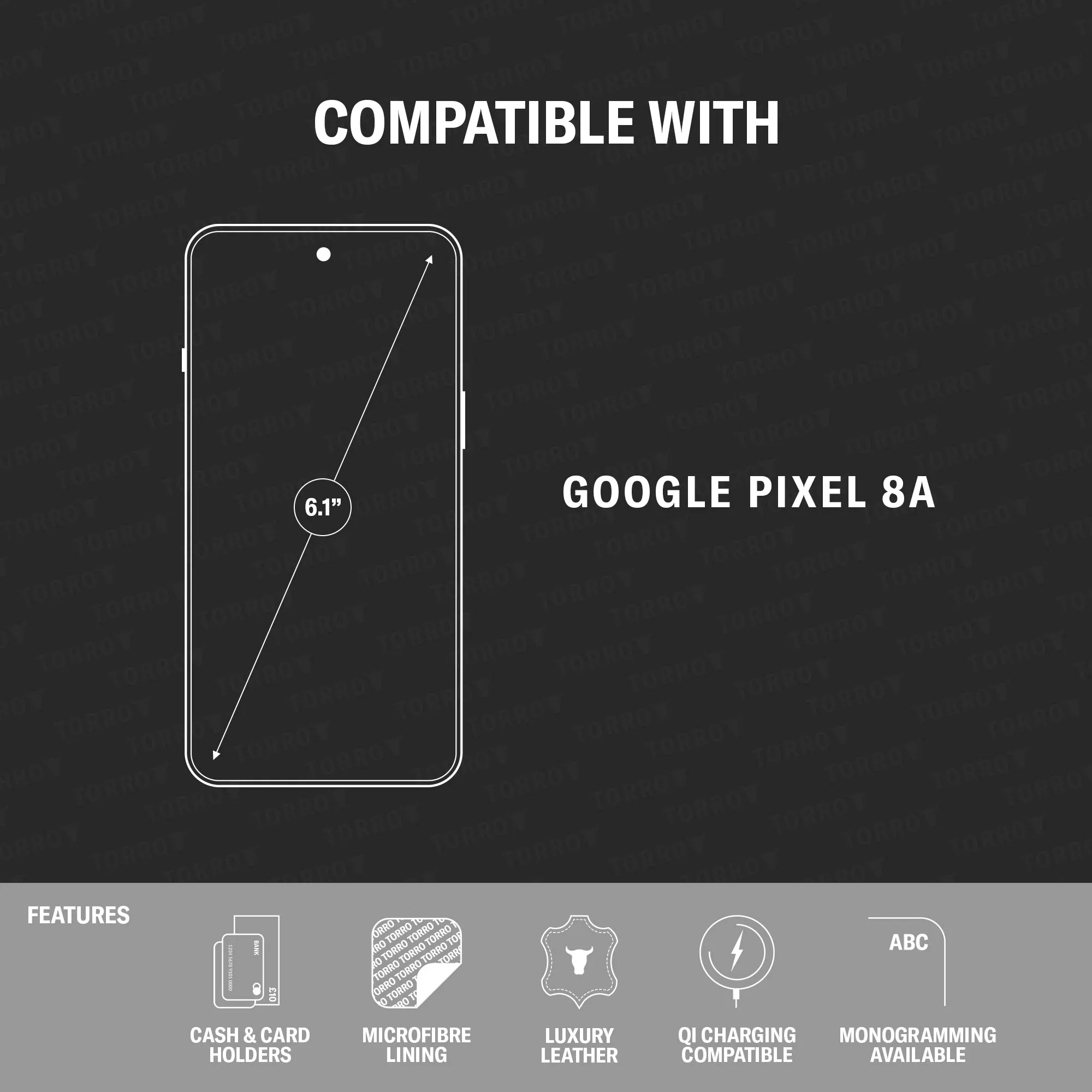 Google Pixel 8a Leather Wallet Case