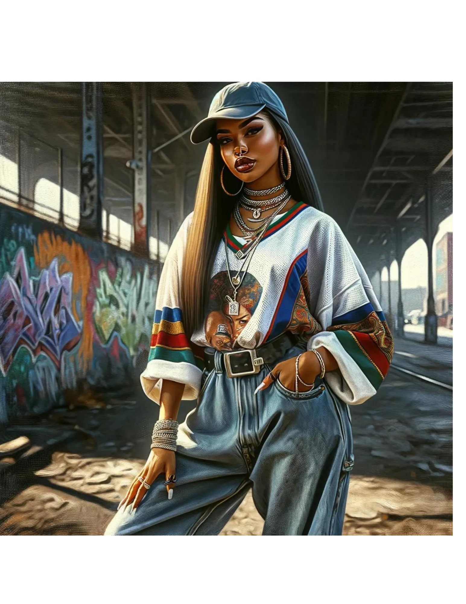 Graffiti Art African American Girl