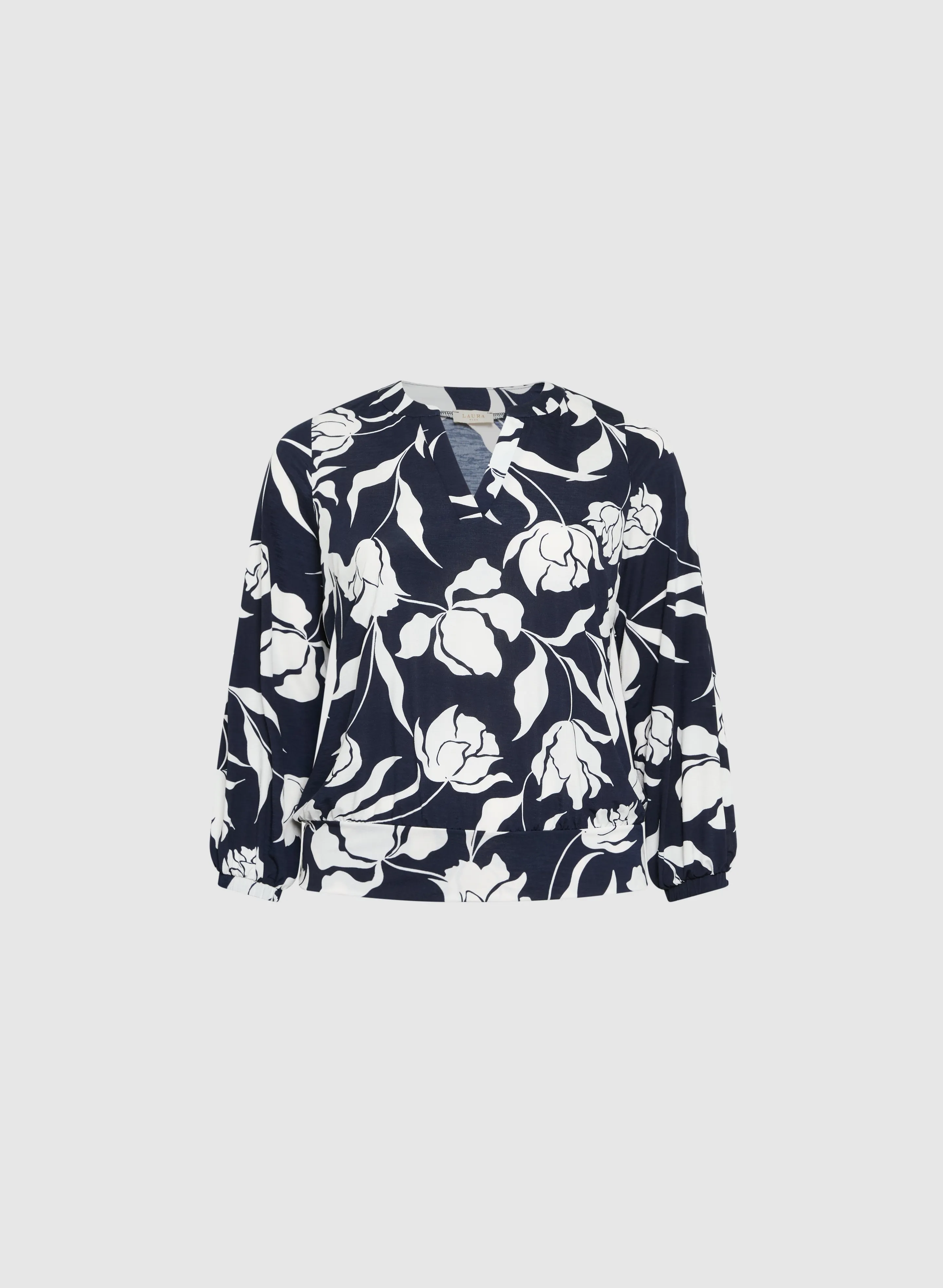Graphic Floral Print Top