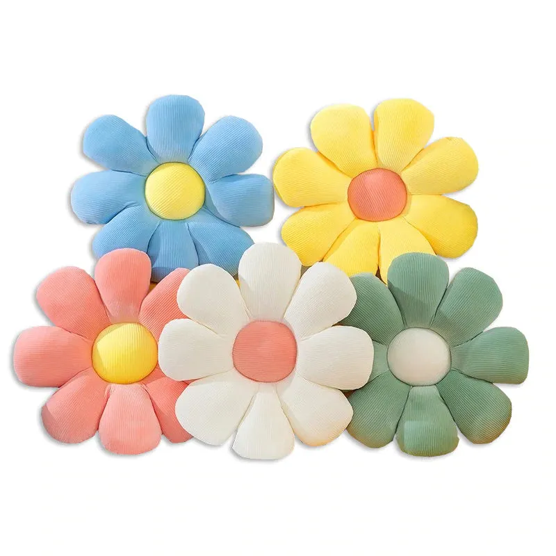 Green Daffy Flower Pillow
