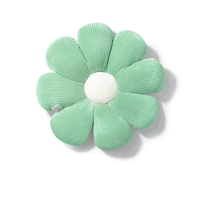 Green Daffy Flower Pillow